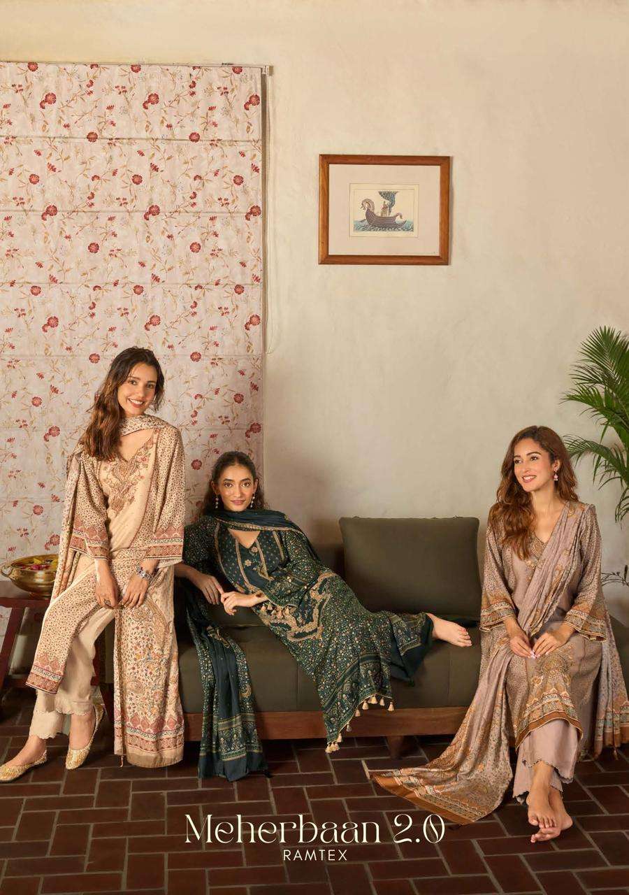Ramtex Meherbaan Modal Twill Pashmina Digital Printed Suit