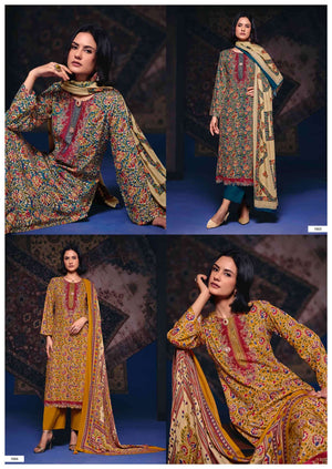 Rang Fashion Sunheri Pure Pashmina Digital Print Dress Material