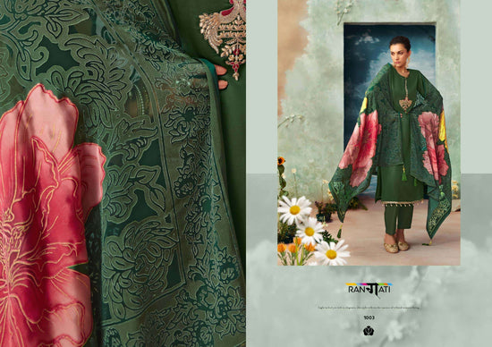 Rangati Prints Ather Designer Gajji Silk Dress Material
