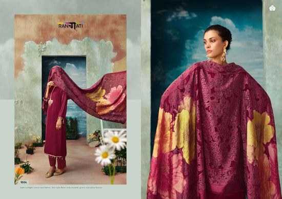 Rangati Prints Ather Designer Gajji Silk Dress Material - Amrah Wholesale