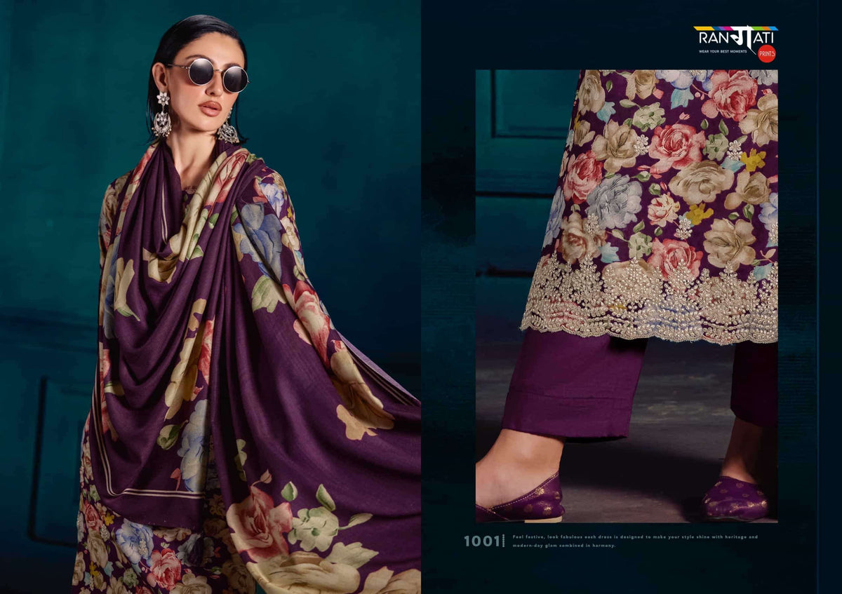 Rangati Prints Bella Pure Pashmina Dress Material