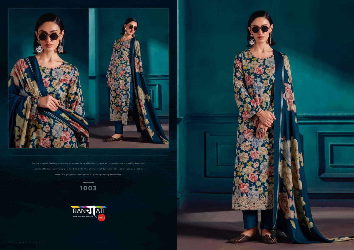 Rangati Prints Bella Pure Pashmina Dress Material