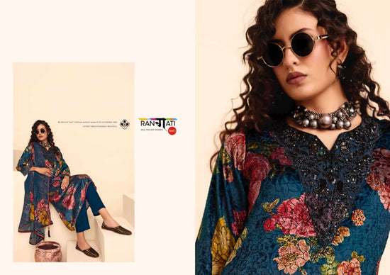 Rangati Prints Dior Palachi Velvet Winter Suit Dress Material