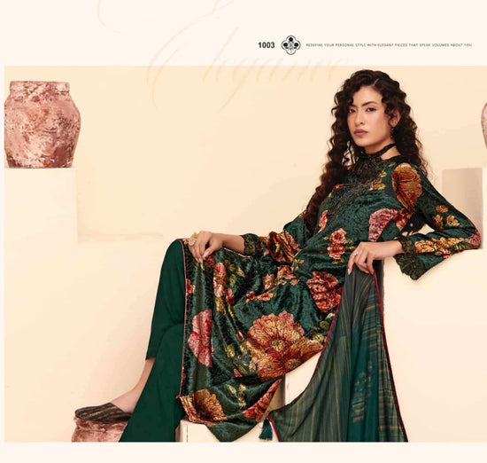 Rangati Prints Dior Palachi Velvet Winter Suit Dress Material