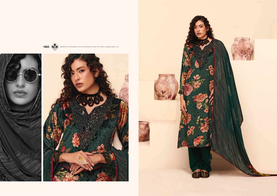 Rangati Prints Dior Palachi Velvet Winter Suit Dress Material