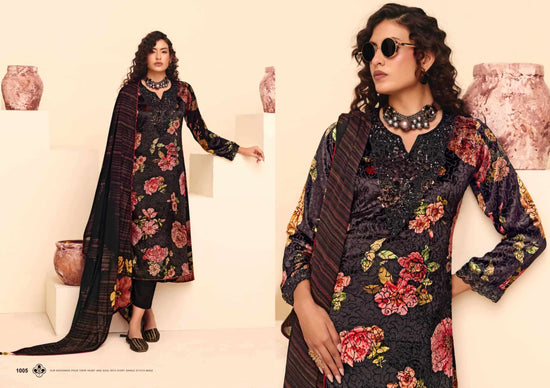 Rangati Prints Dior Palachi Velvet Winter Suit Dress Material