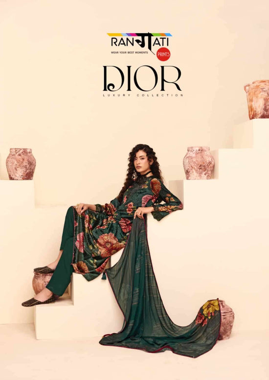 Rangati Prints Dior Palachi Velvet Winter Suit Dress Material