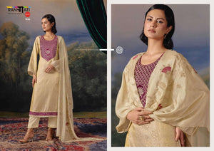Rangati Prints Eden Gajji Jacquard Velvet Applique Dress Material