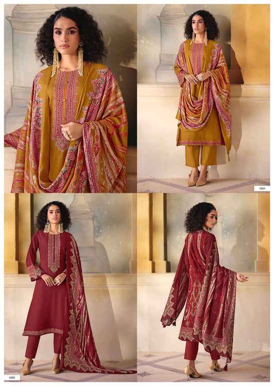 Rangati Prints Gul Pure Pashmina Dress Material