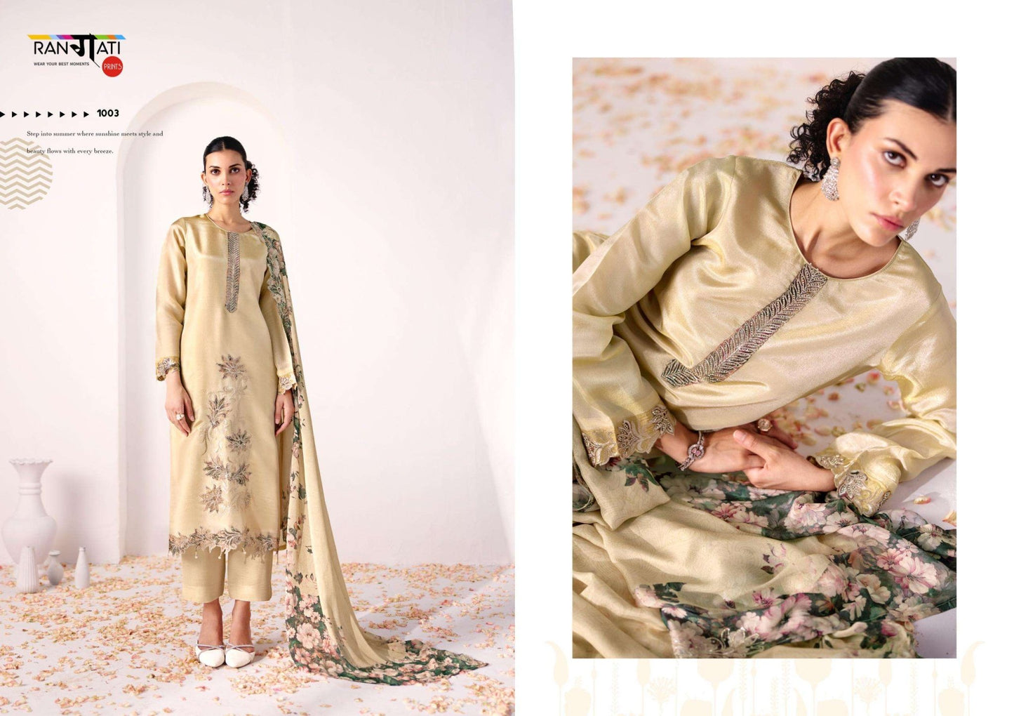 Rangati Prints Haya Pure Silk Dress Material - Amrah Wholesale