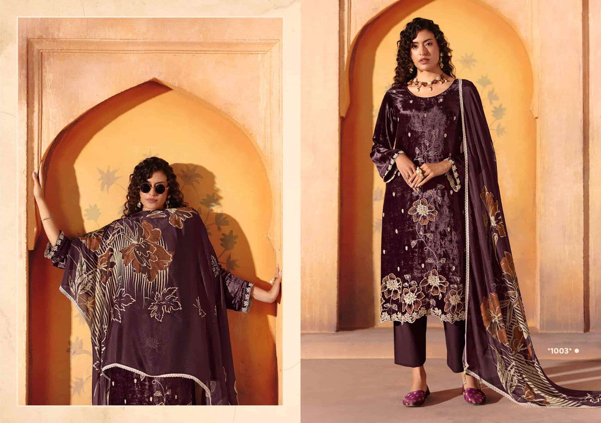 Rangati Prints Hiya Velvet Pakistani Suit