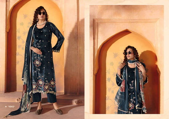 Rangati Prints Hiya Velvet Pakistani Suit