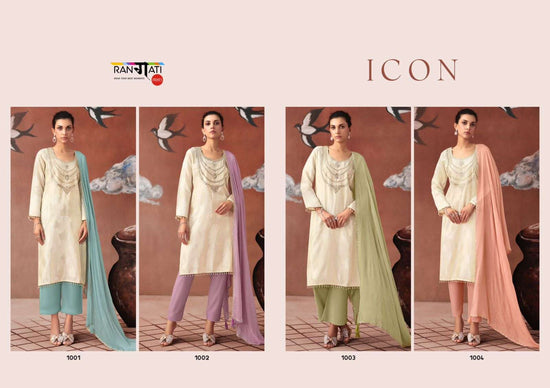 Rangati Prints Icon Pure Simmer Party Wear Dress Material - Amrah Wholesale