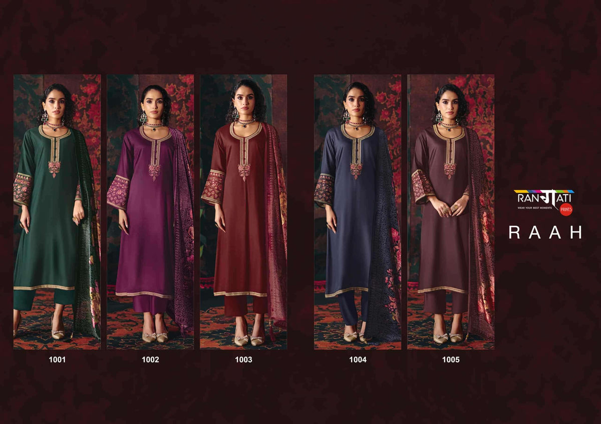 Rangati Prints Raah Winter Collection Premium Unstitched Suits