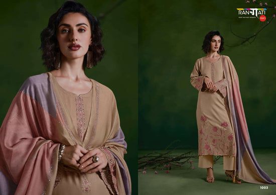 Rangati Prints Zara Vol 12 Pure Pashmina Embroidered Dress Material