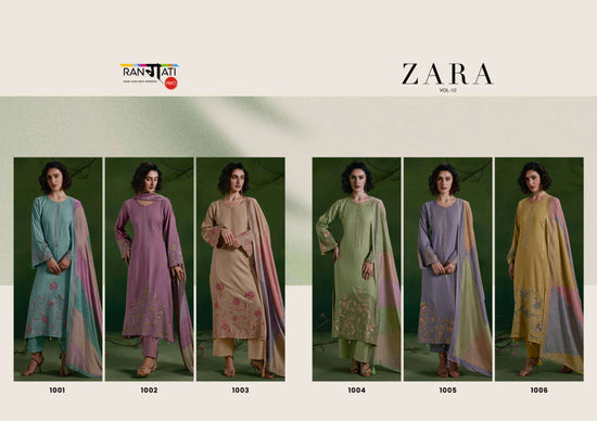 Rangati Prints Zara Vol 12 Pure Pashmina Embroidered Dress Material