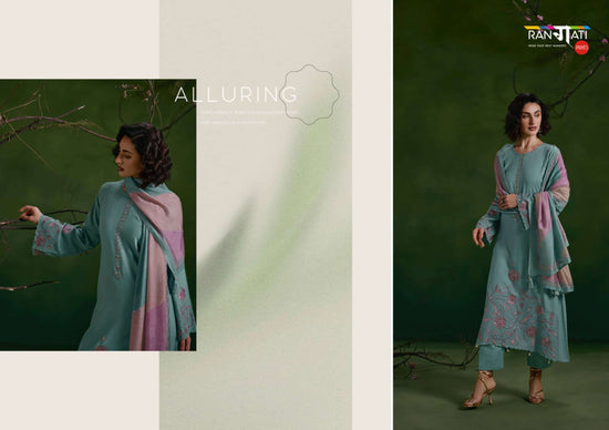 Rangati Prints Zara Vol 12 Pure Pashmina Embroidered Dress Material