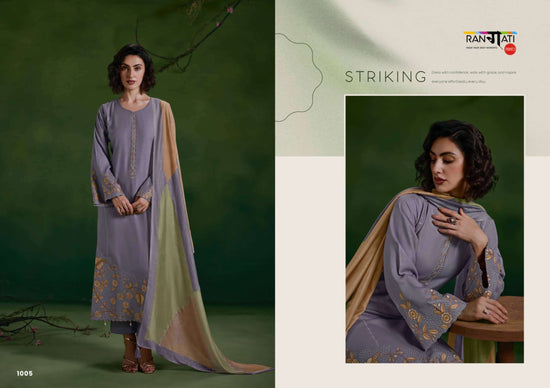 Rangati Prints Zara Vol 12 Pure Pashmina Embroidered Dress Material