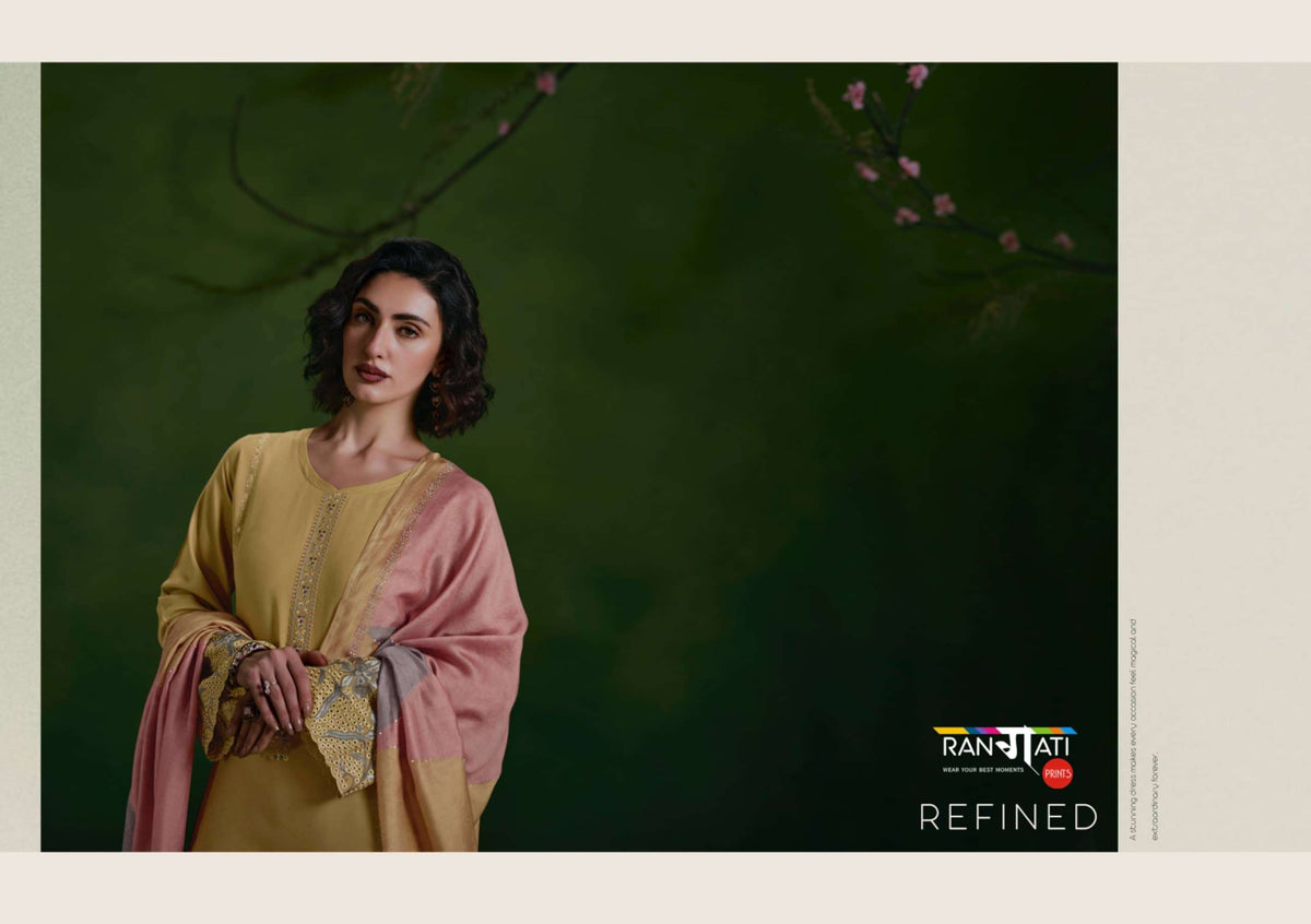 Rangati Prints Zara Vol 12 Pure Pashmina Embroidered Dress Material
