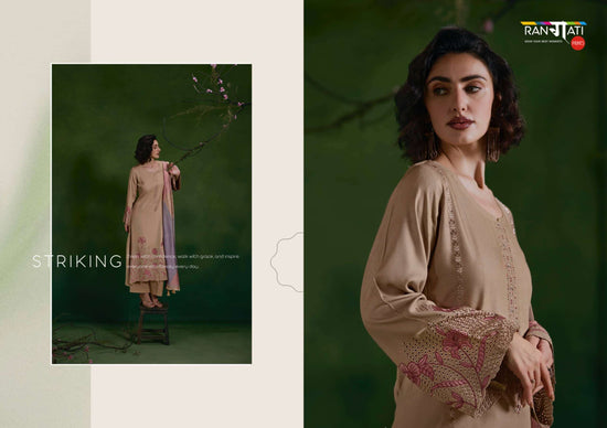 Rangati Prints Zara Vol 12 Pure Pashmina Embroidered Dress Material