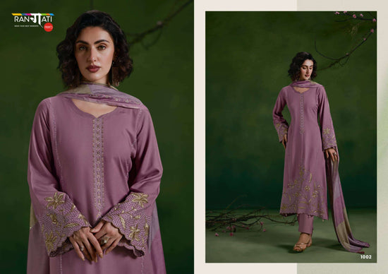 Rangati Prints Zara Vol 12 Pure Pashmina Embroidered Dress Material