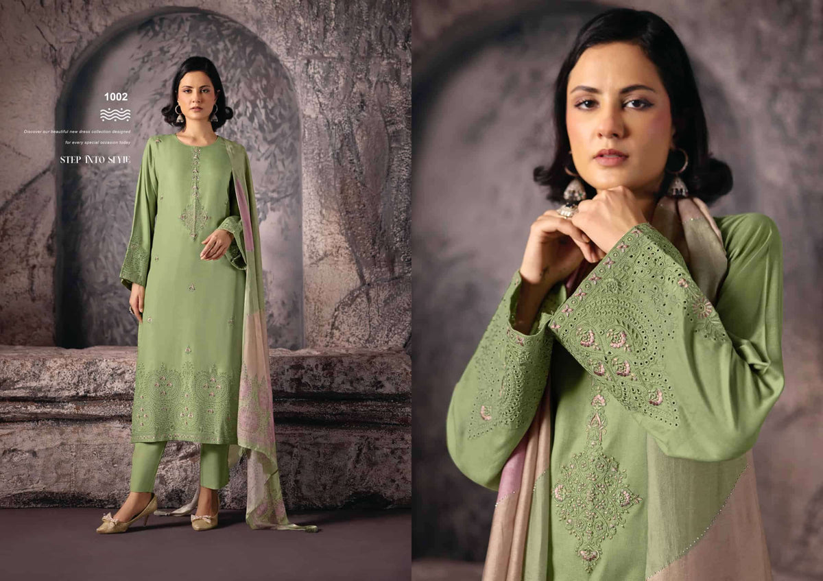 Rangati Prints Zarina Pure Pashmina Winter Wear Dress Material