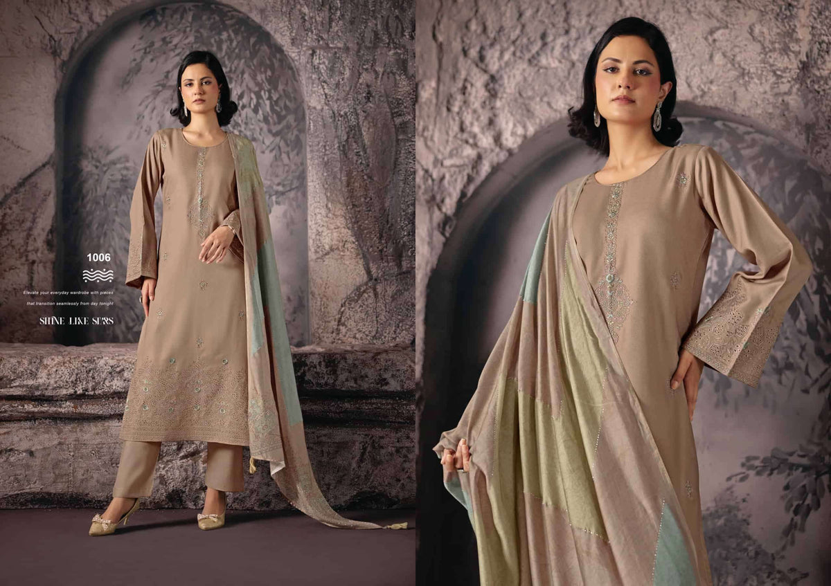 Rangati Prints Zarina Pure Pashmina Winter Wear Dress Material