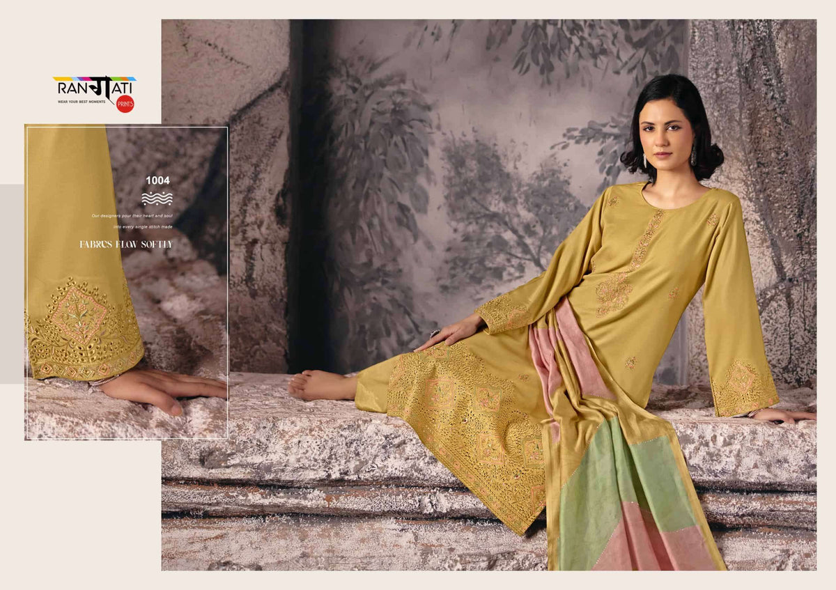 Rangati Prints Zarina Pure Pashmina Winter Wear Dress Material