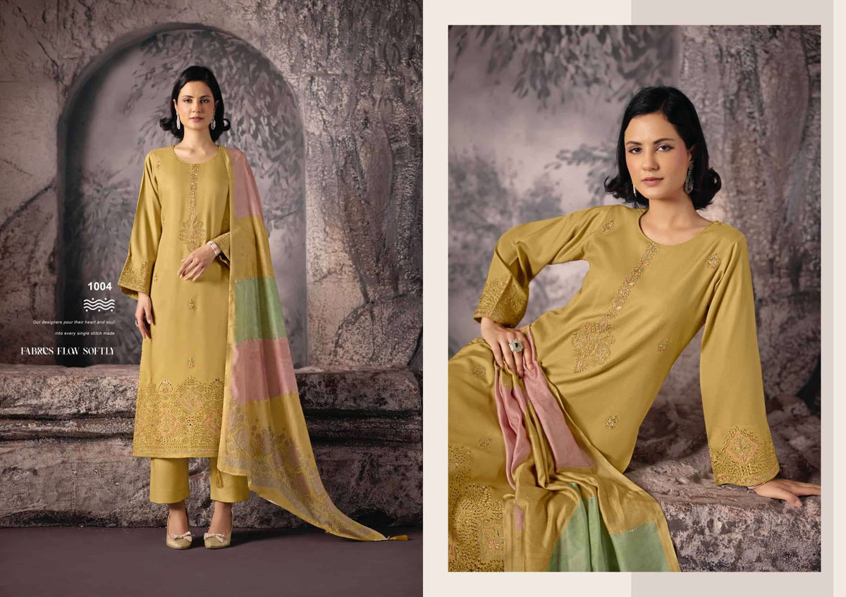 Rangati Prints Zarina Pure Pashmina Winter Wear Dress Material