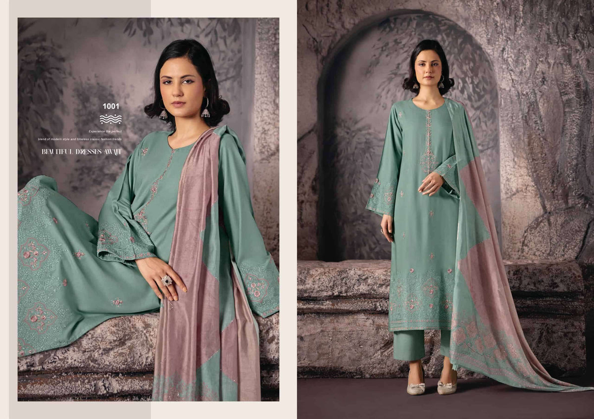 Rangati Prints Zarina Pure Pashmina Winter Wear Dress Material