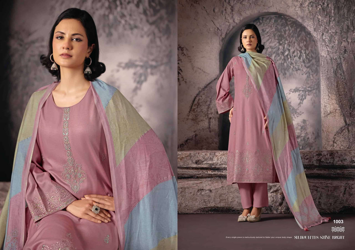 Rangati Prints Zarina Pure Pashmina Winter Wear Dress Material