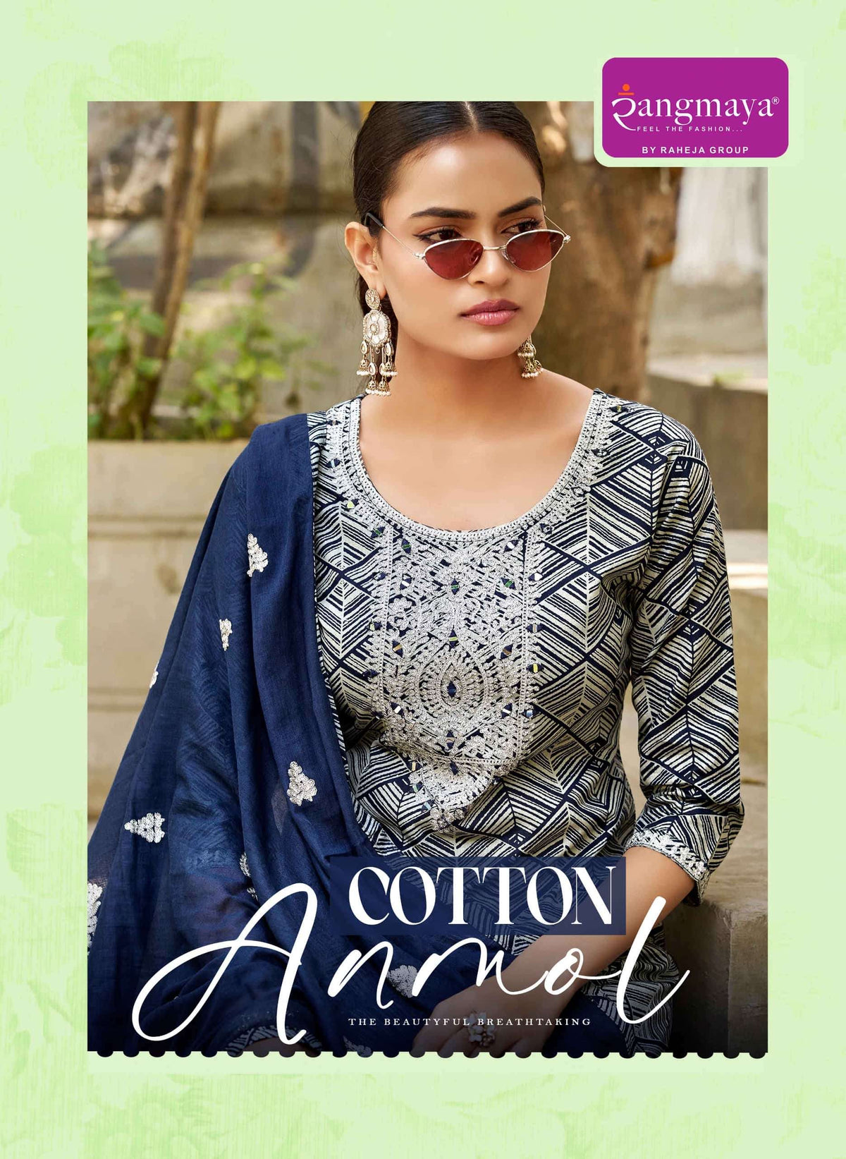 Rangmaya Cotton Anmol Pure Cotton Kurti Pant Dupatta Set