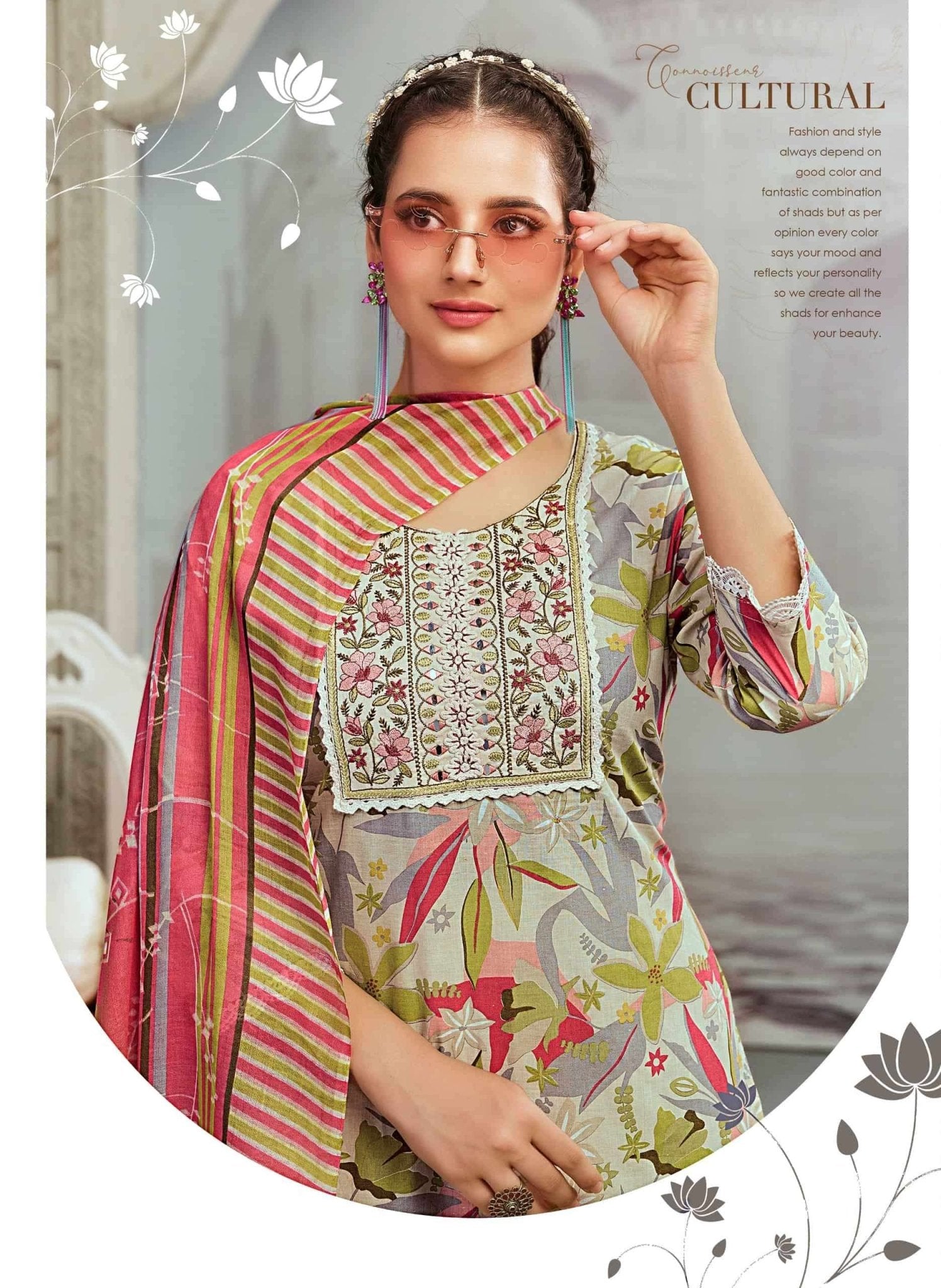 Rangmaya Cotton Crown Cotton Kurti Pant Dupatta Set - Amrah Wholesale