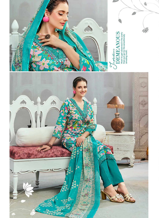 Rangmaya Cotton Crown Cotton Kurti Pant Dupatta Set - Amrah Wholesale
