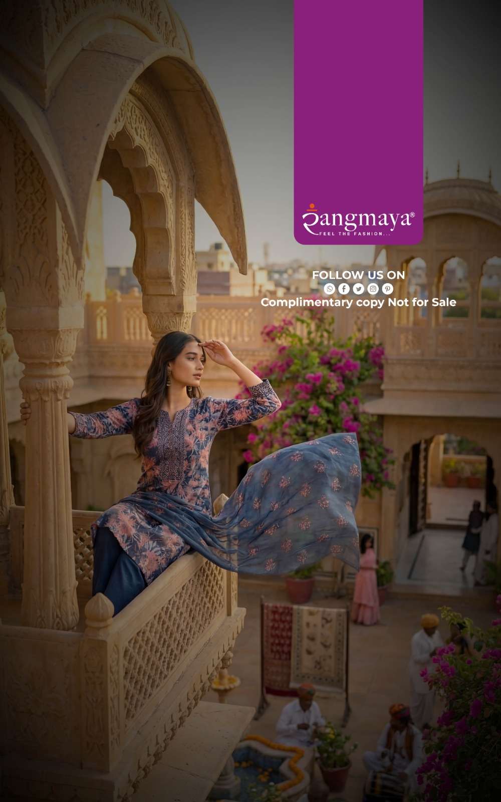 Rangmaya Cotton Invite Cotton Kurti Pant Dupatta Set - Amrah Wholesale