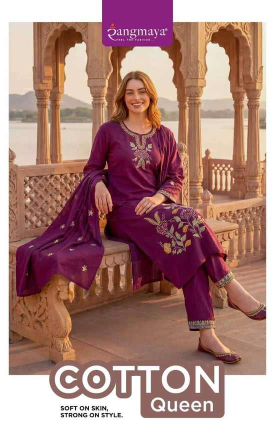 Rangmaya Cotton Queen Dhabu Cotton Salwar Suit Set
