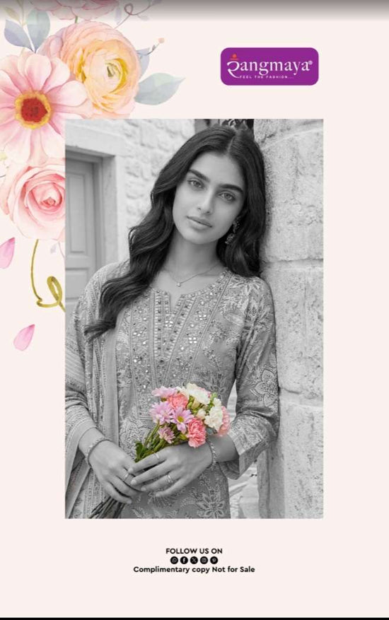 Rangmaya Cotton Sky Cotton Kurti Pant Dupatta Set - Amrah Wholesale