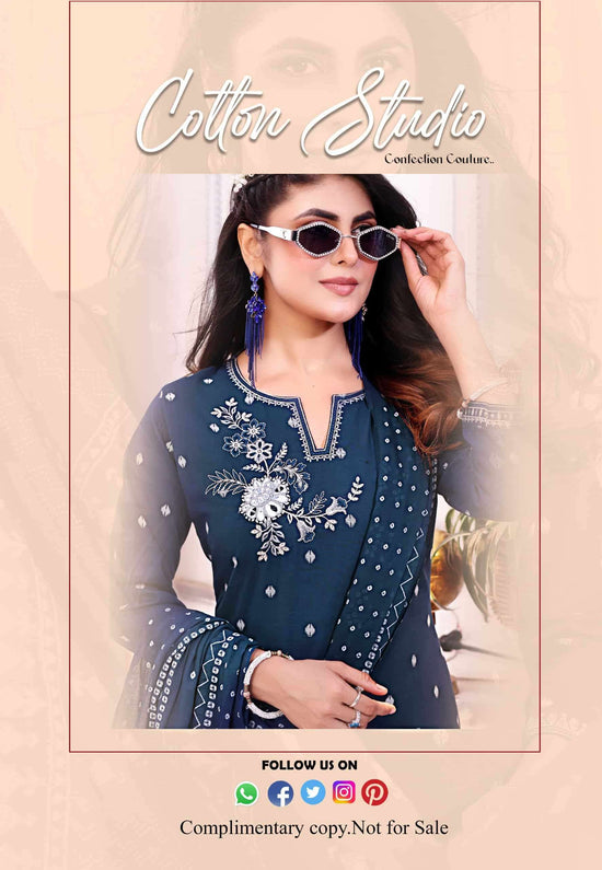 Rangmaya Cotton Studio Cotton Jacquard Kurti Bottom Dupatta Set