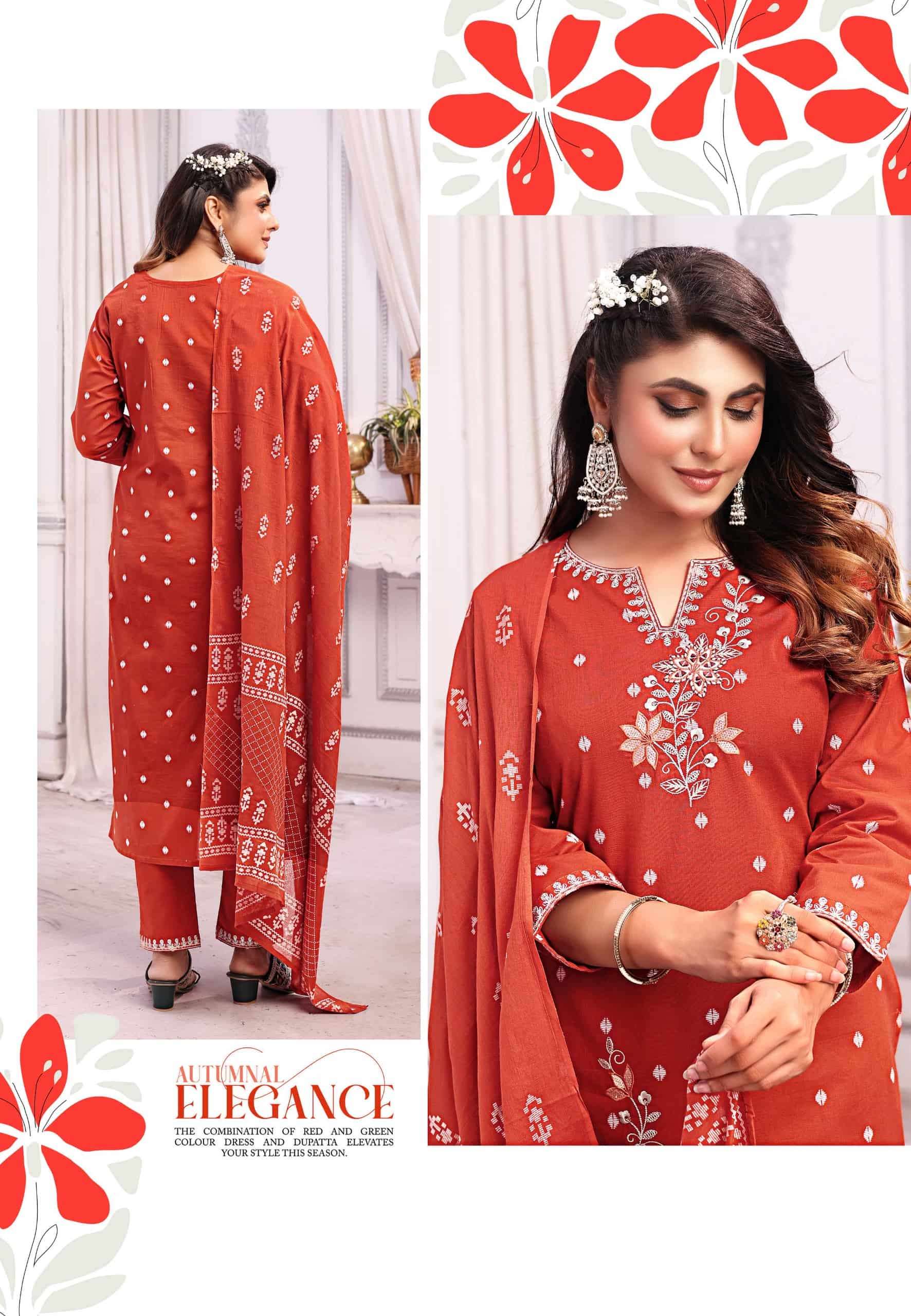 Rangmaya Cotton Studio Cotton Jacquard Kurti Bottom Dupatta Set