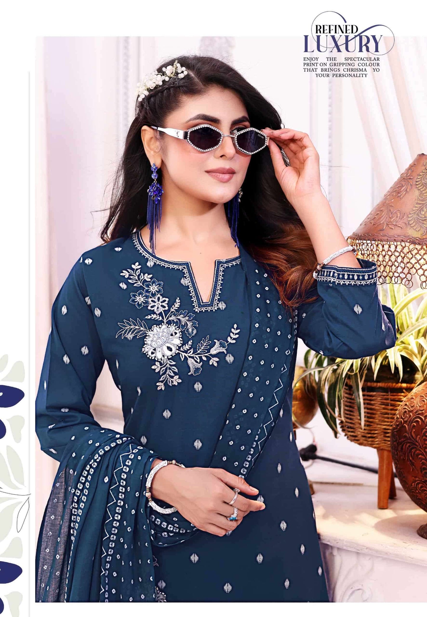 Rangmaya Cotton Studio Cotton Jacquard Kurti Bottom Dupatta Set