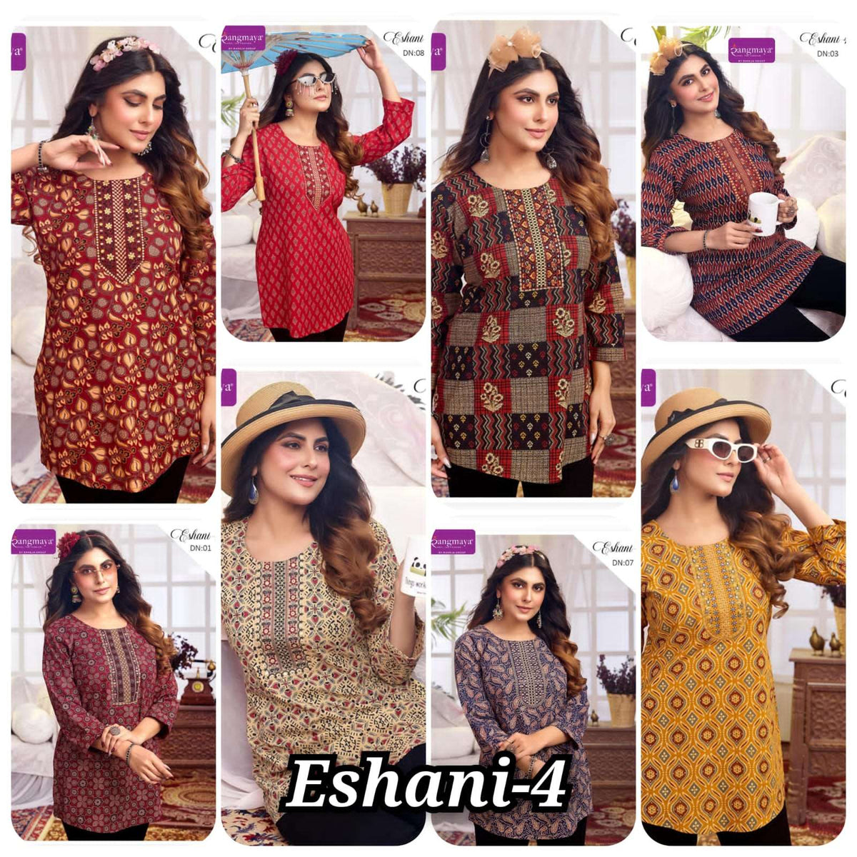 Rangmaya Eshani Vol 4 Cotton Printed Tops - Amrah Wholesale