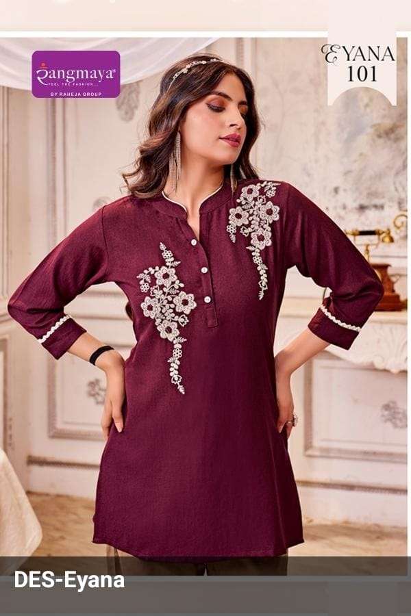 Rangmaya Eyana Cotton Embroidered Stitched Tunics Set