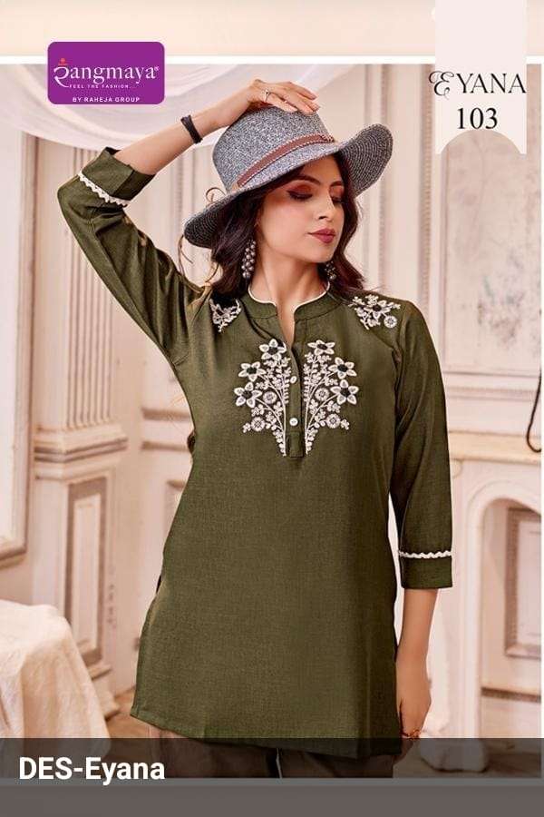 Rangmaya Eyana Cotton Embroidered Stitched Tunics Set