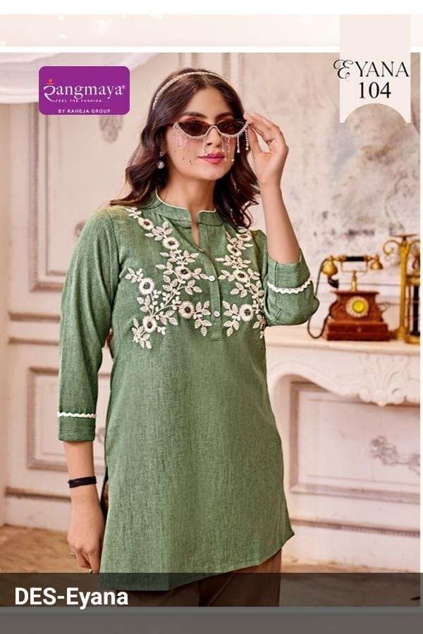 Rangmaya Eyana Cotton Embroidered Stitched Tunics Set