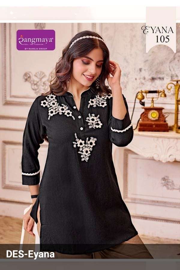 Rangmaya Eyana Cotton Embroidered Stitched Tunics Set
