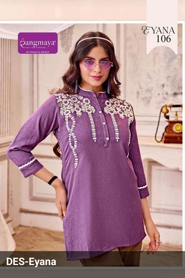 Rangmaya Eyana Cotton Embroidered Stitched Tunics Set