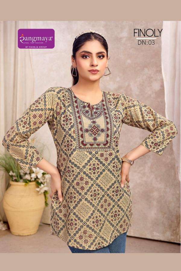 Rangmaya Finoly Cotton Tunic Tops - Amrah Wholesale