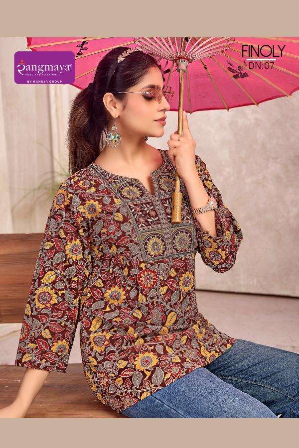 Rangmaya Finoly Cotton Tunic Tops - Amrah Wholesale