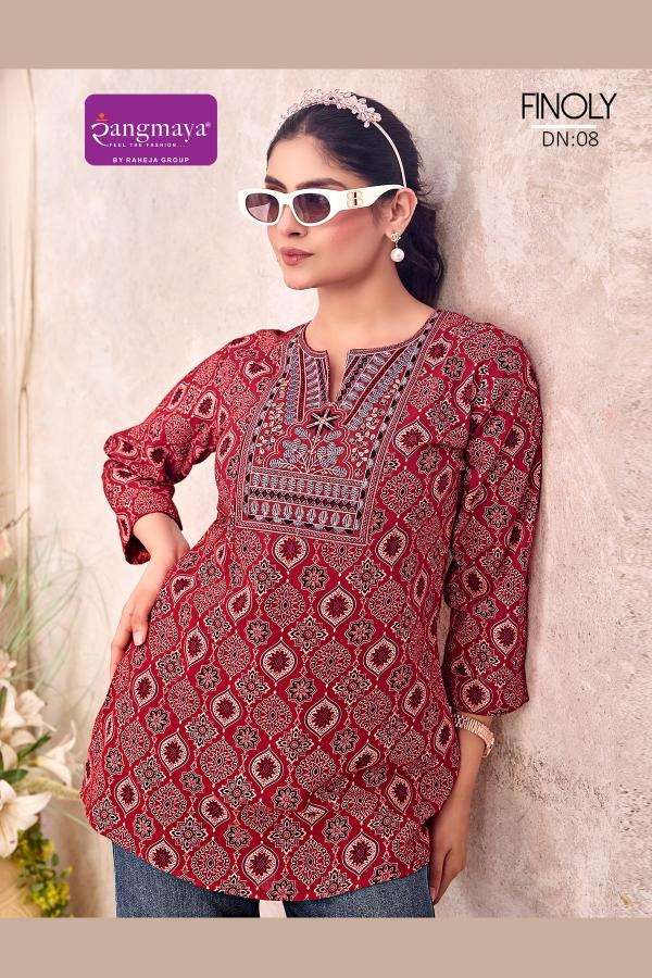 Rangmaya Finoly Cotton Tunic Tops - Amrah Wholesale