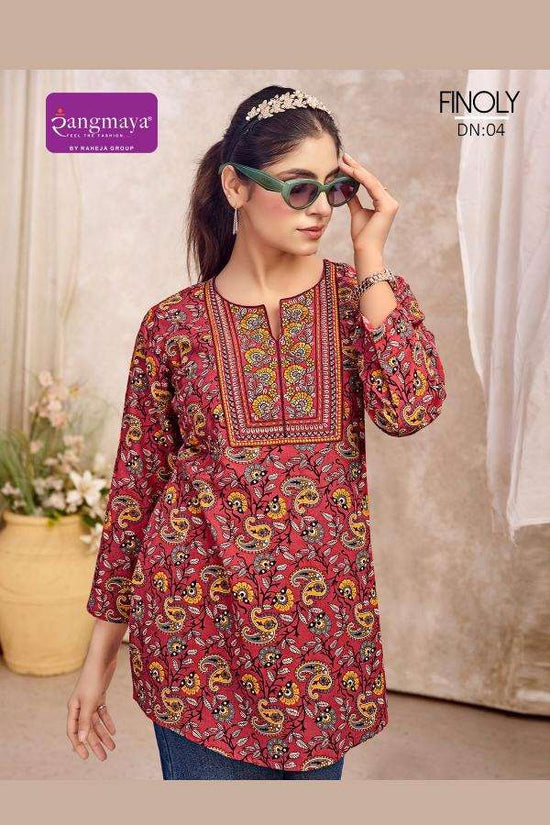 Rangmaya Finoly Cotton Tunic Tops - Amrah Wholesale